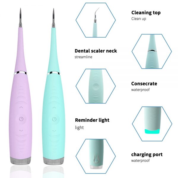 Ultrasonic Sonic Dental Scaler Calculus Plaque Remover Tool Kit Tooth Stains Tartar Cleaner Dentist Whiten Teeth Health Hygiene