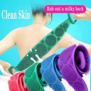 Magic Silicone Brushes Bath Towels Rubbing Back Mud Peeling Body Massage Shower Extended Scrubber Skin Clean Brushes Bathroom